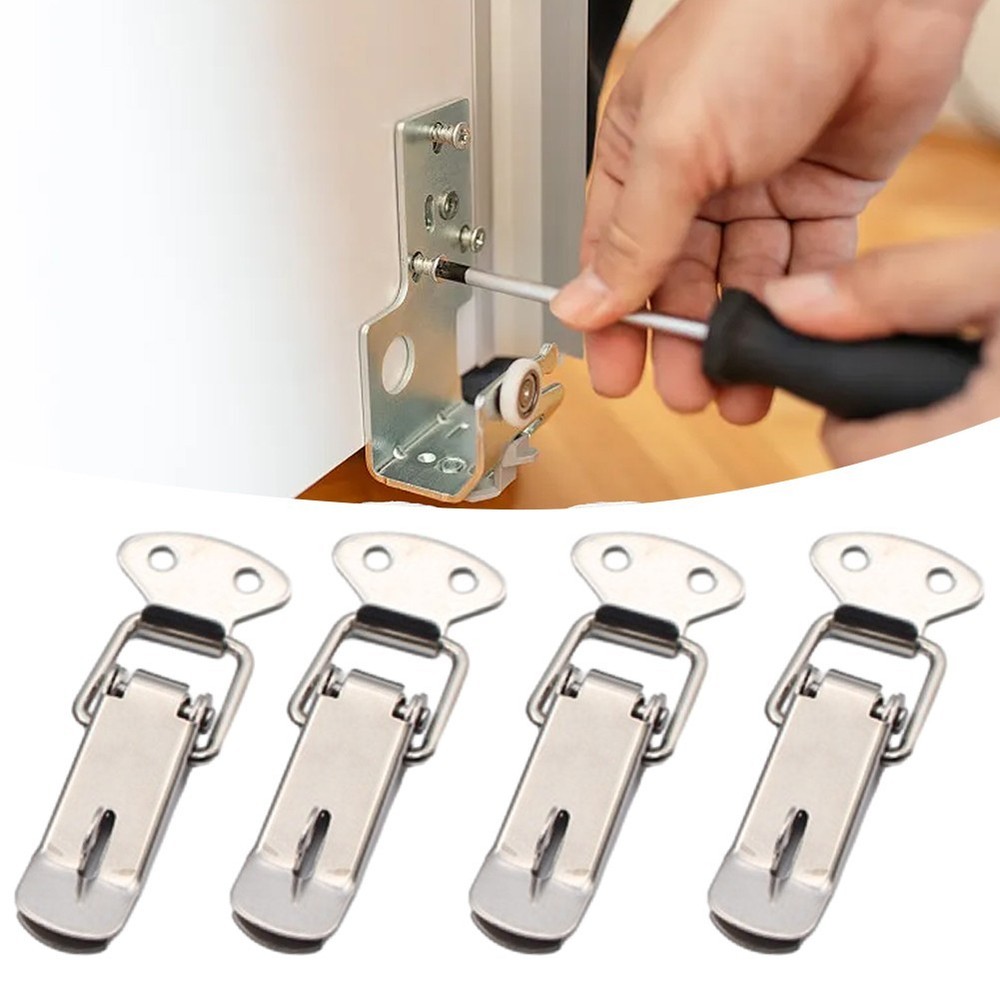 4PCS Case Box Latch Catch Stainless Steel Spring Loaded for Toggle Mount