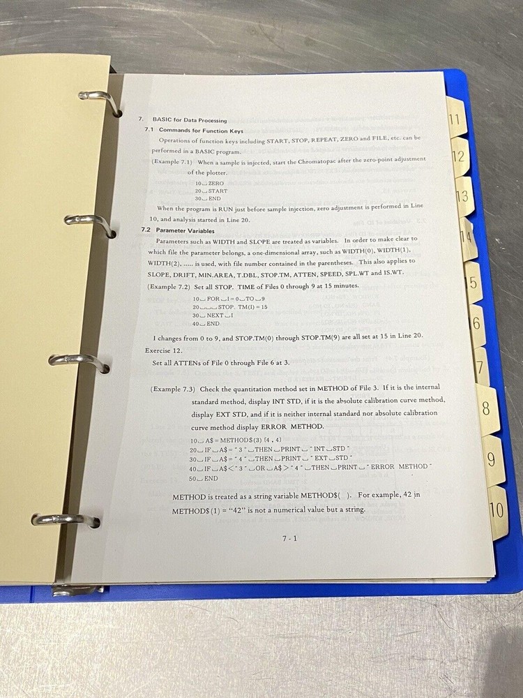 Shimadzu CR501 Chromatopac / Basic Applied Prog-Users Guide / Instruction Manual