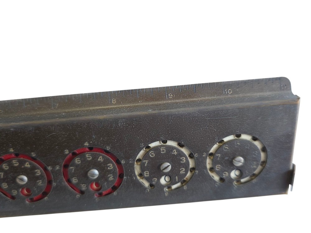Vintage Addometer Adding Machine With Stylus & 11" Ruler