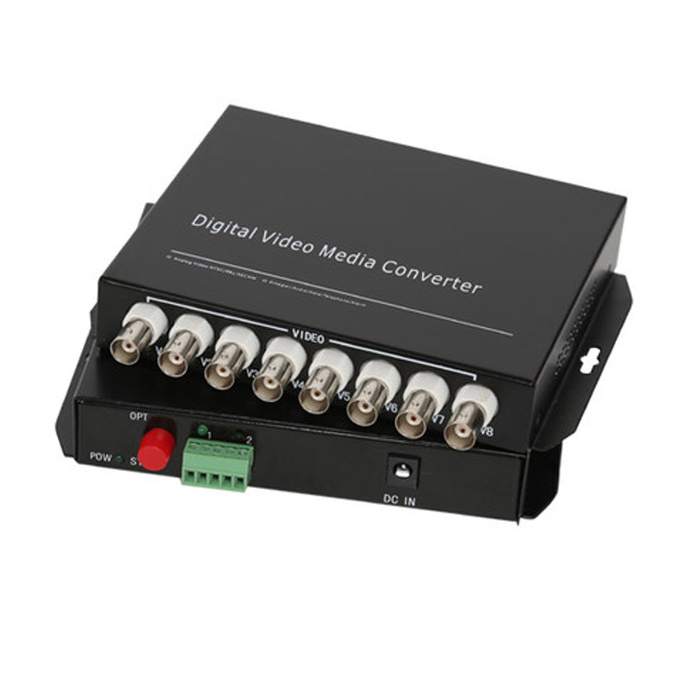 8CH Video Data Fiber Optical Converter Transmitter Receiver Servelliance system
