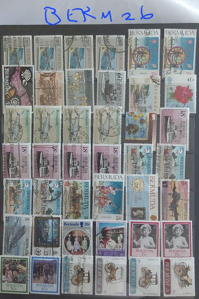 Bermuda Duplicates Selection Stamps QEII Used (BERM26)