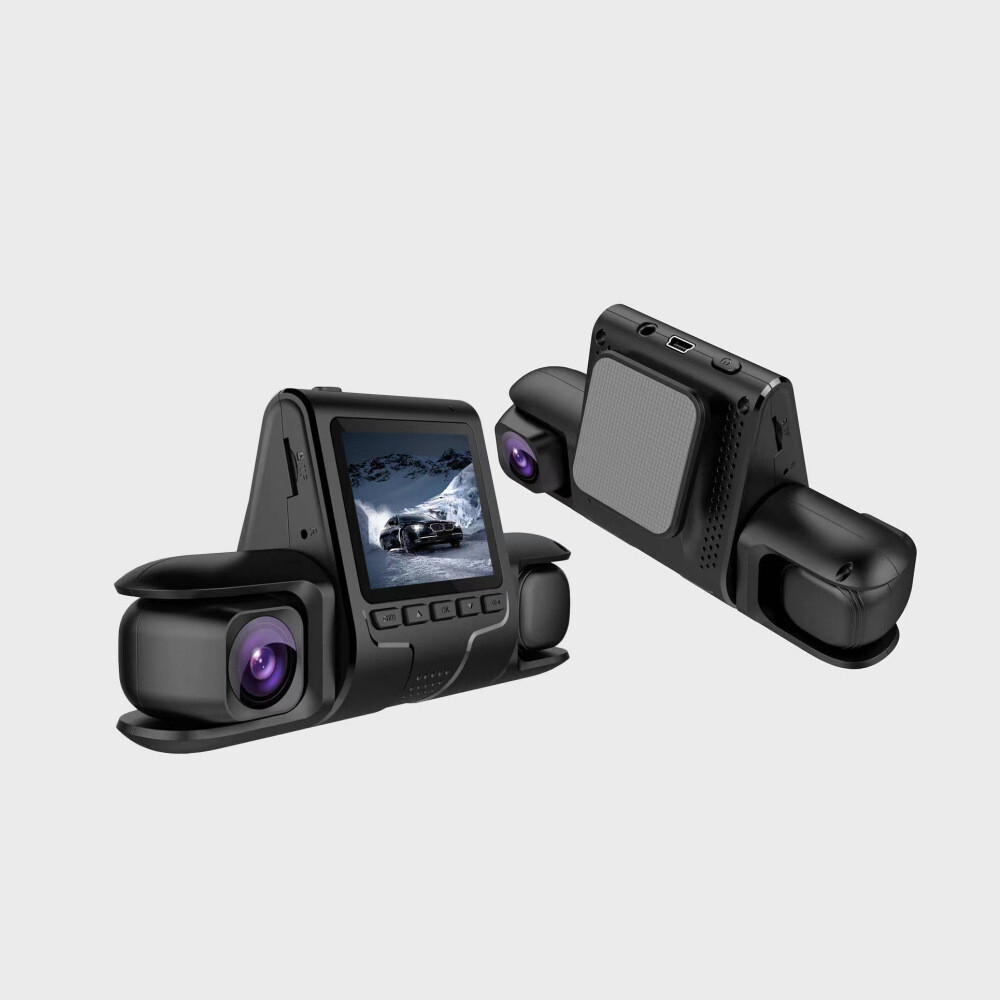1 set Three Lens Hd Car Recorder 1080p Front/rear Reverse Image