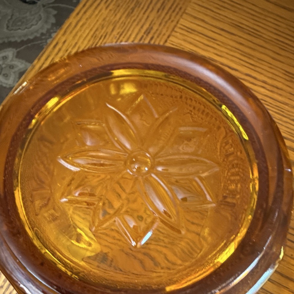 Indiana glass Tiara pattern amber color. Zero chips or cracks