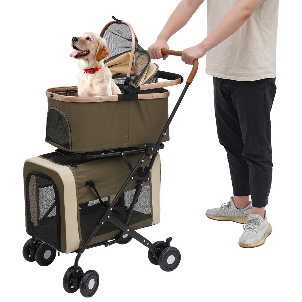 Dog & Cat Stroller Foldable Pet Stroller Foldable Pet Stroller for Small Dogs