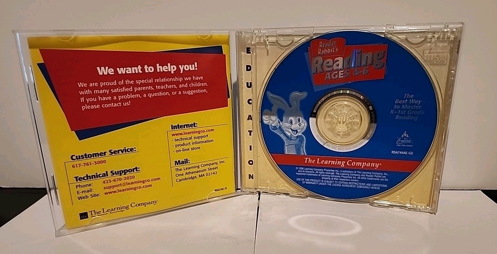 Lot of 4 Reader Rabbit PC CD-ROM The Learning Company