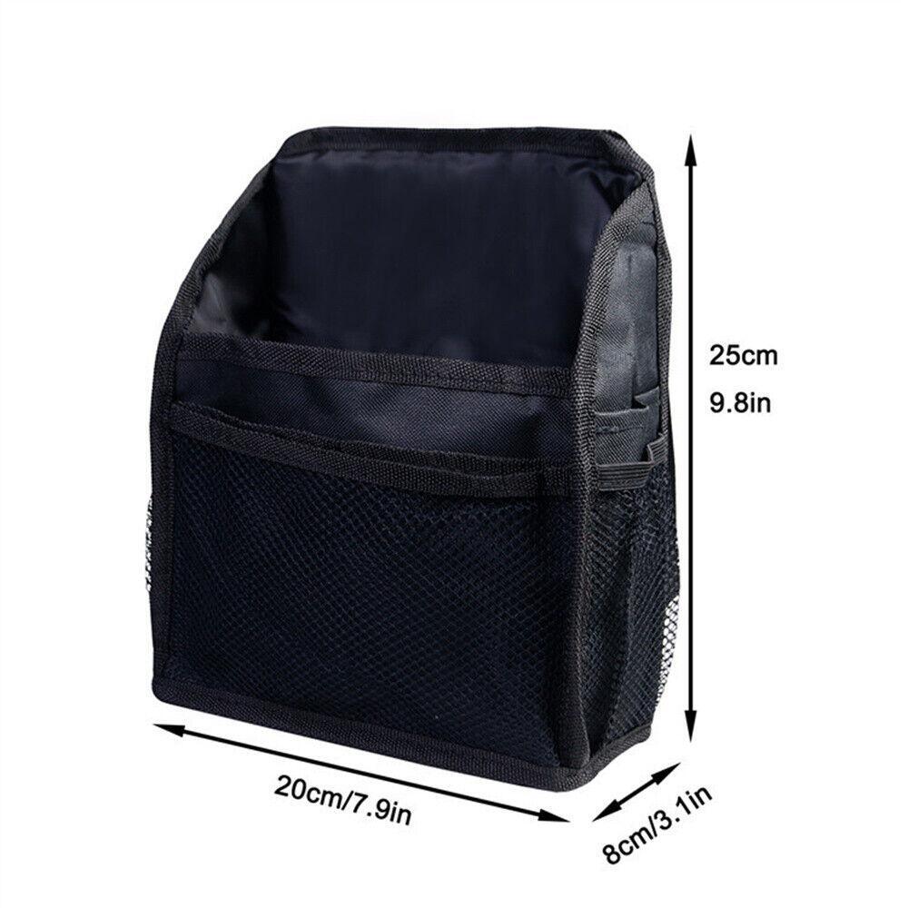 1x Black Car Seat Back Multi Function Storage Bag For Off Road Truck Universal