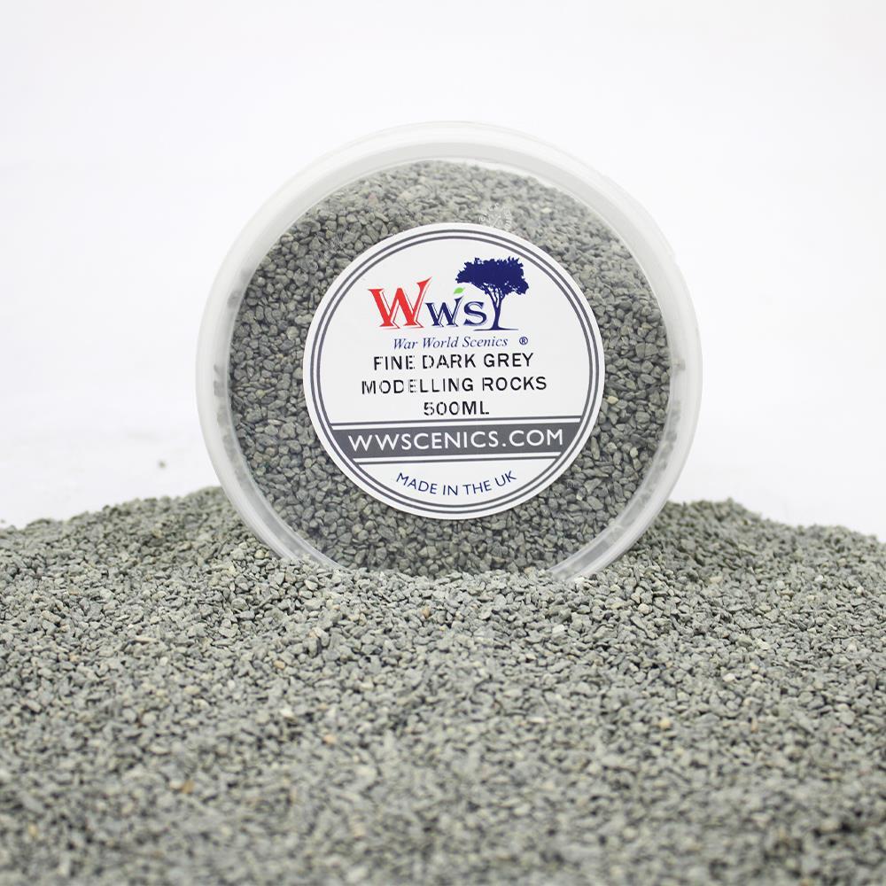 Fine Dark Grey Modelling Rocks 2mm | Wargame Scenery & Basing Material