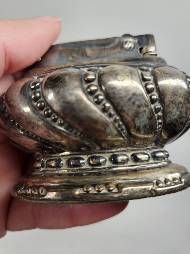 Ronson "Crown" Silver- Plated Table Lighter. A18