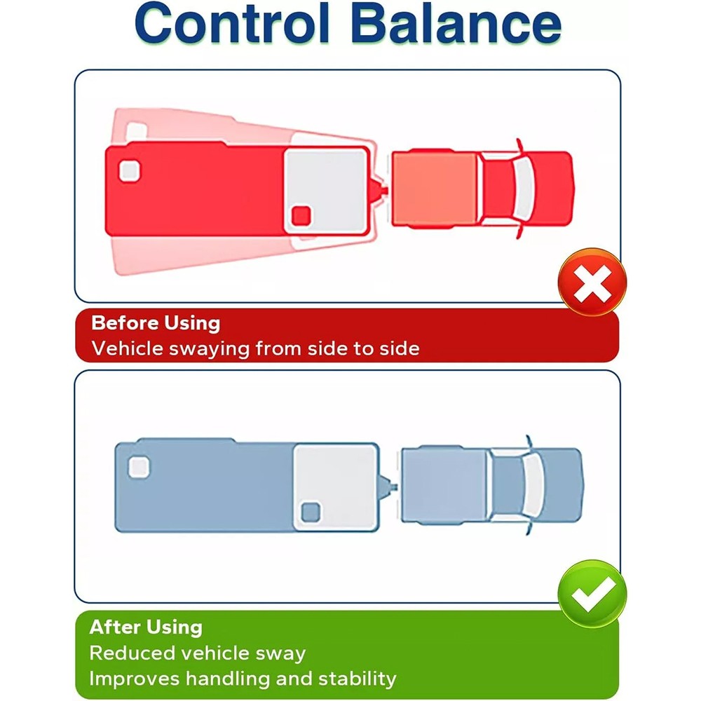 2PCS Trailer Sway Control Bracket for Equalizer Hitch-Weight Distribution System
