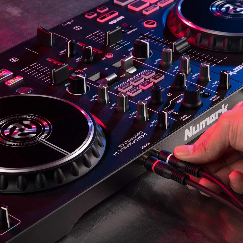 Numark Mixtrack Pro FX Effects 2-Deck Serato DJ Controller, 12" PA Speakers Pack