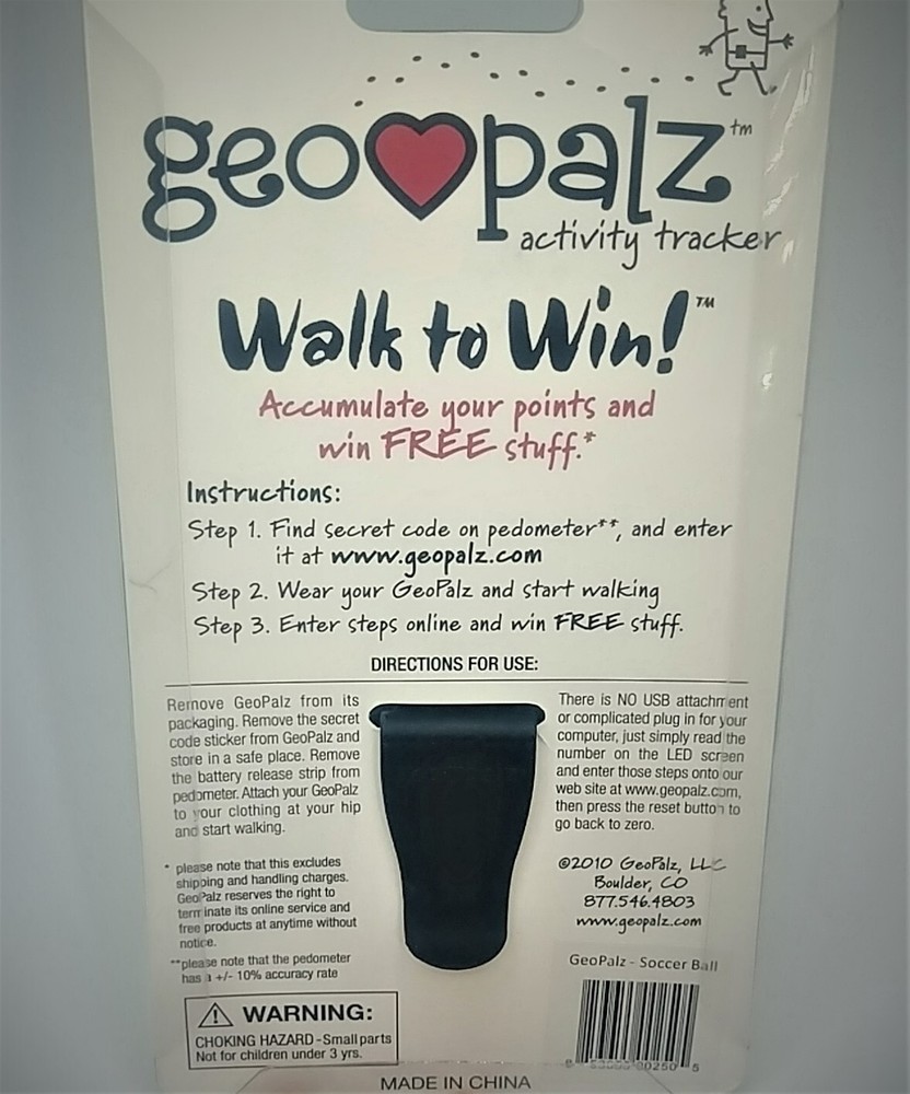 GeoPalz Pedometer and interactive step counting competition
