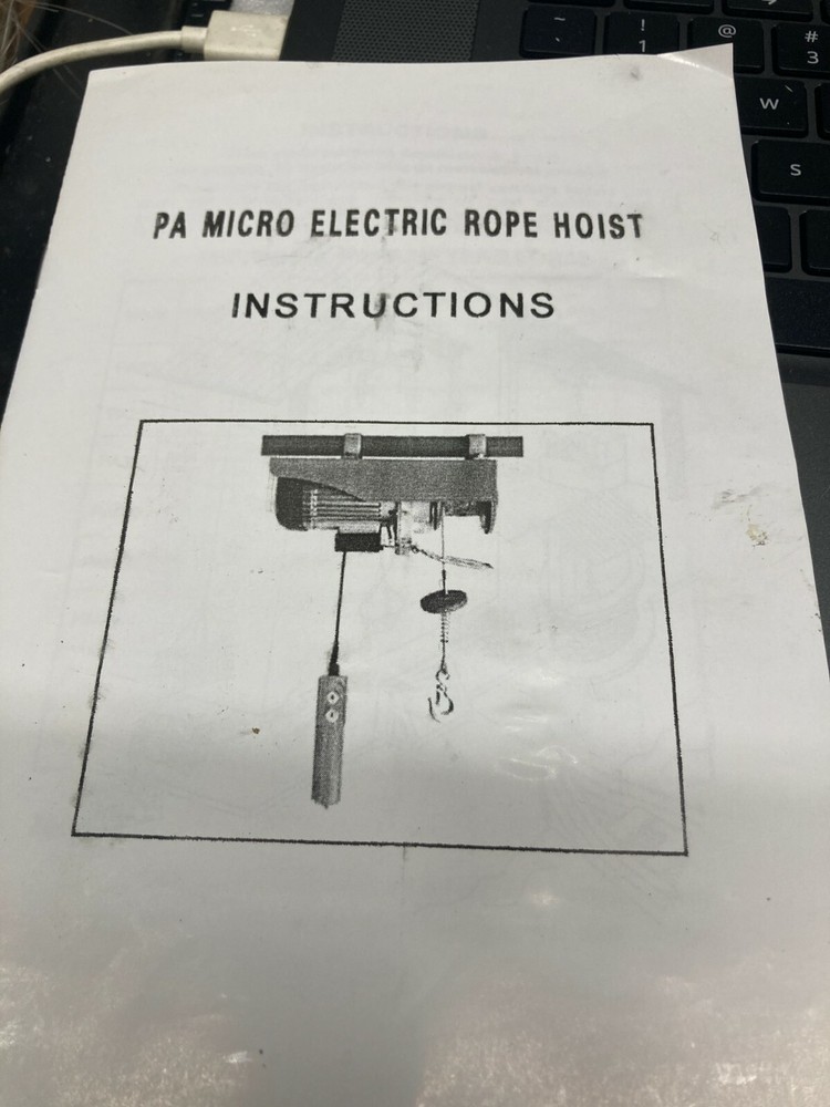 PA200 Micro Electric Rope Hoist 510W