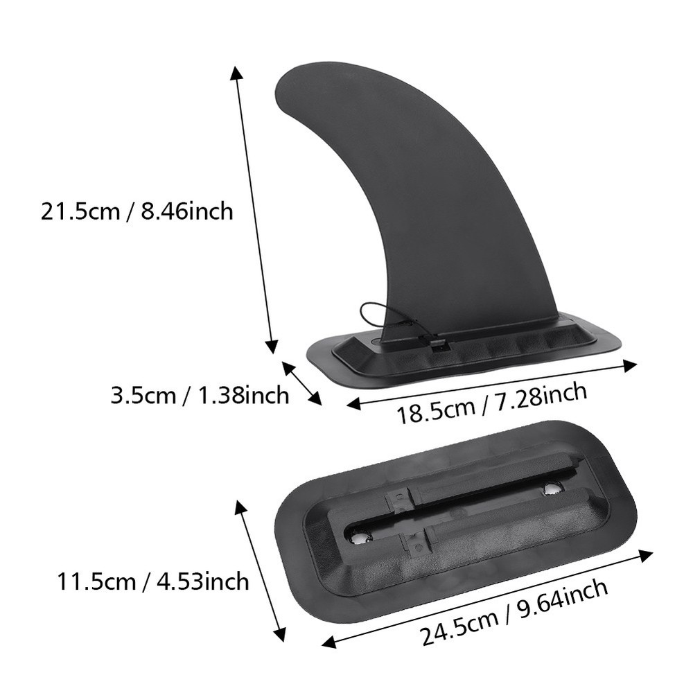 2pcs Detachable Surfboard Tail Rudder Fin Plastic