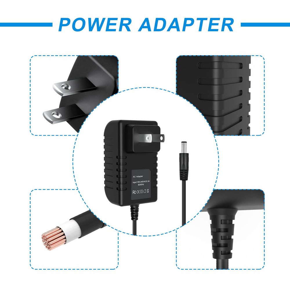 J-ZMQER AC/DC Adapter Compatible with Evolution Robotics Automatic Hard BLACK