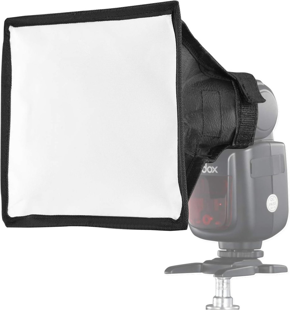 6"x7" Collapsible Mini Softbox – Universal Flash Diffuser with Storage Pouch