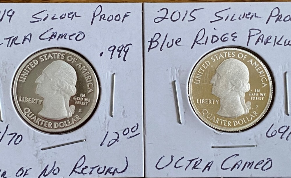 13 Silver Proof Quarters
