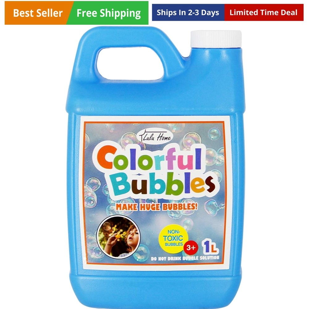 33.8 OZ/1 L Concentrated Bubble Solution, Refill for Bubble Machines, Giant W...