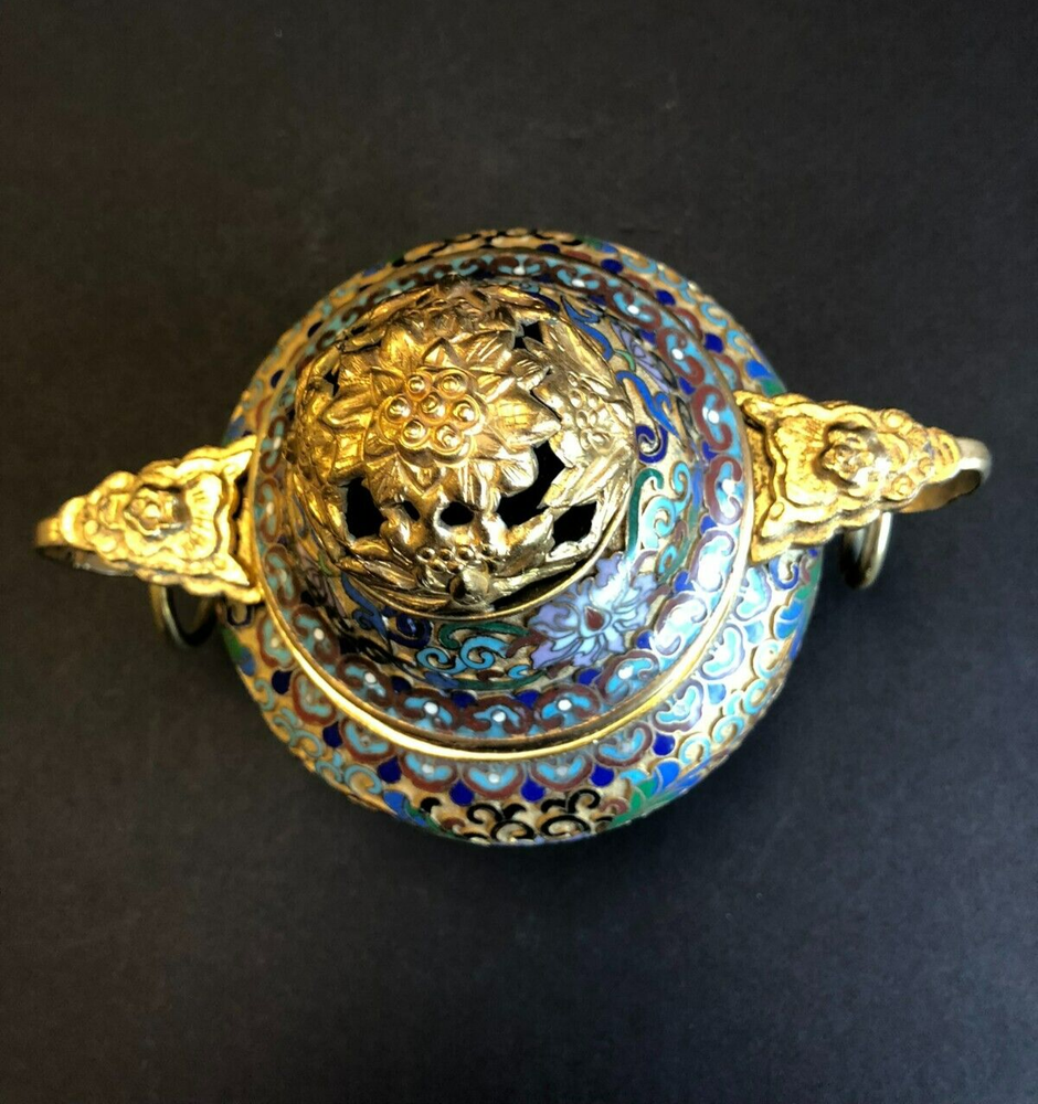 Vintage Chinese Cloisonné Incense Burner