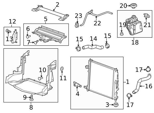Genuine GM Radiator Upper Bracket 23473171