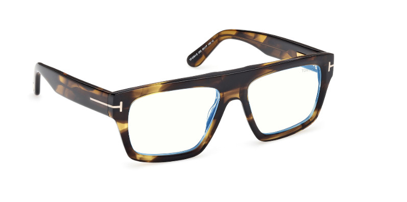 Tom Ford FT6084 B 056 Coloured Havana Rectangular Men's Eyeglasses