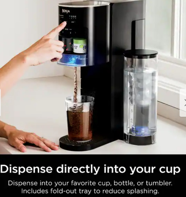 Ninja Thirsti Drink System Sparkling & Still Beverage Maker Black