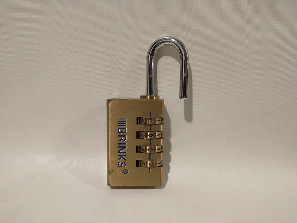 BRINKS 30mm 4-Dial Combination Weather-Resistant SOLID BRASS Security PADLOCK