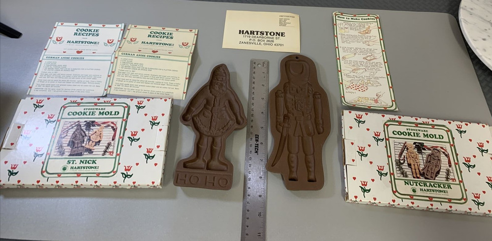 2 Cookie Cutter/Mold by HARTSTONE Design SANTA & Nutcracker Original box. 9"