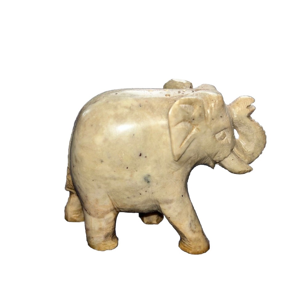 Elephant Trunk Up Stone Incense Holder