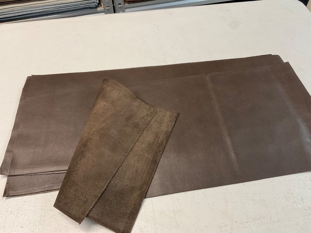 6 Dark brown leathers  10.25" x 24"