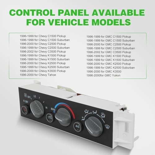Climate Control Module AC Heater Control Panel for GMC Rear Window Heater