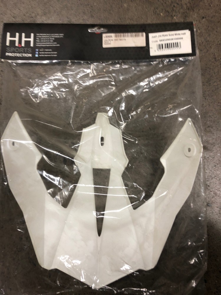 JUST1 J14 REPLACEMENT HELMET PEAK VISOR SOLID WHITE MATTE MOTORCYCLE DIRT BIKE