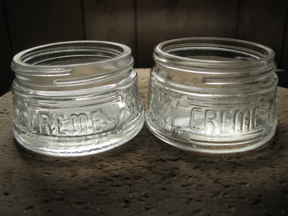 (2) 1940s-1950s est., BOOT CREME by CAVALIER Jars, Baltimore, MD