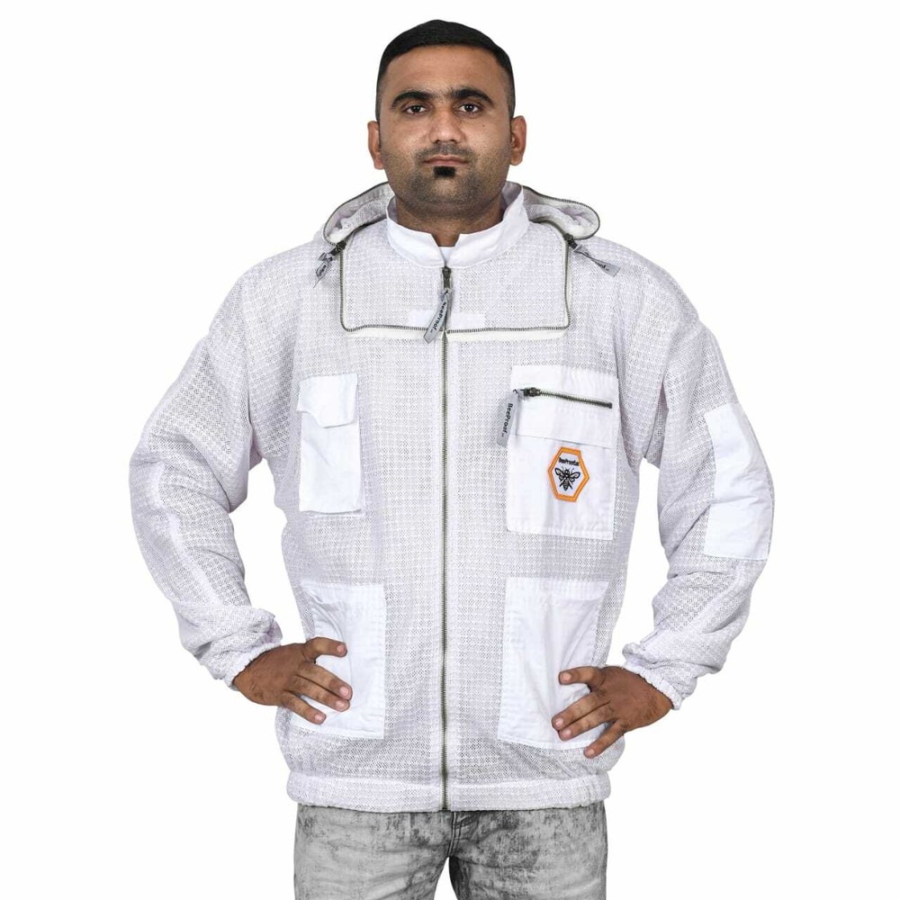 Beekeeper Ultra Ventilated 3 layer mesh Beekeeping Jacket Bee Hat Veil w/bag 2XL