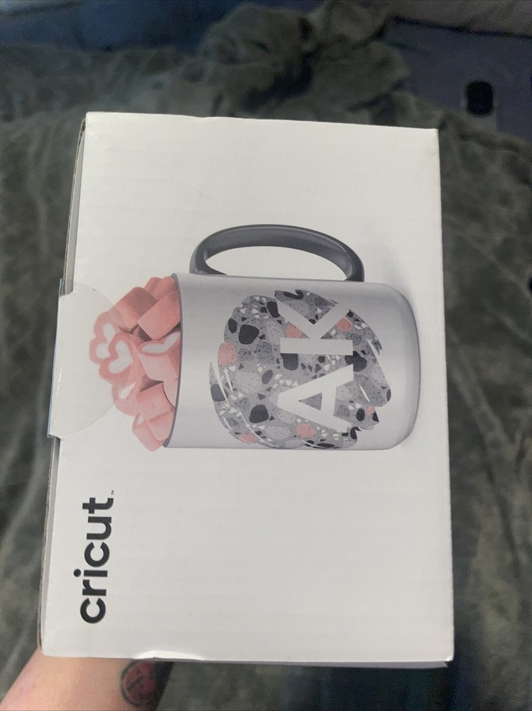 Cricut Mug Press Ceramic Mug Blank 15oz-White/Gray