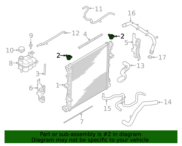 Genuine Ford Radiator Upper Insulator L1MZ8125A