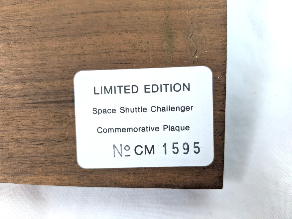 Made In Space Aboard The Space Shuttle Challenger Plaque Polystyrene Spheres