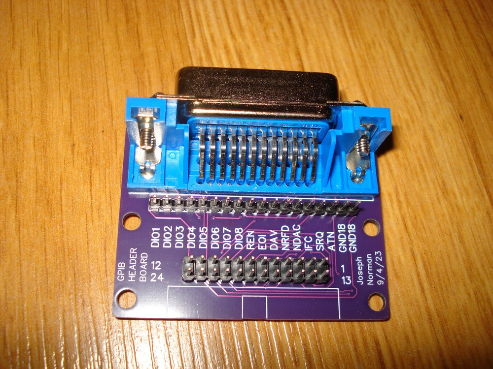 IEEE 488 GPIB / Centronics 24 Female Breakout Board PCB / Adapter