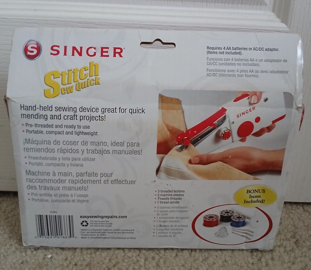 Singer Stich Sew Hansheld Mending Machine Battery Operated