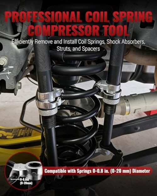 Spring Compressor Tool, Coil Spring Compressor Tool and 10.6" Max Safe Opening