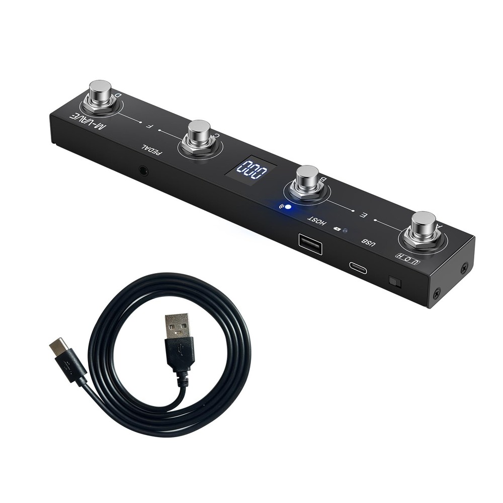Wireless MIDI Foot Pedal Controller for Loop Tuner Switching  Rechargeable