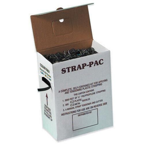 1/2" x 3000' General Purpose Poly Strapping Kit (300 Buckles)