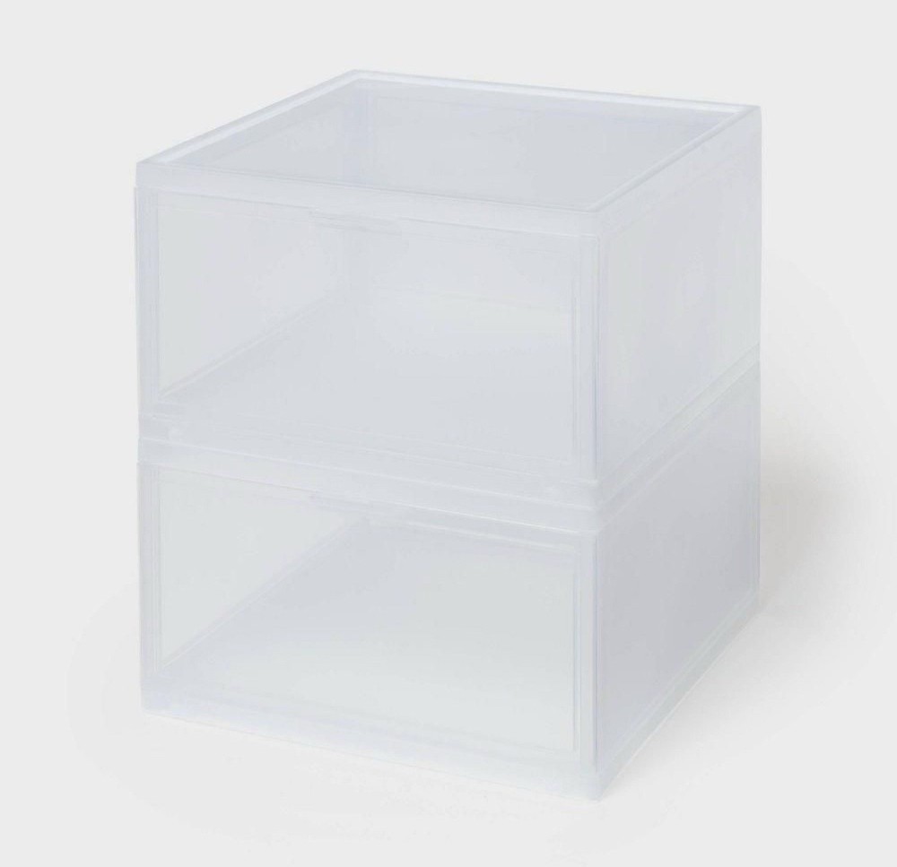 Stackable Large Bin Front Opening Clear - Brightroom