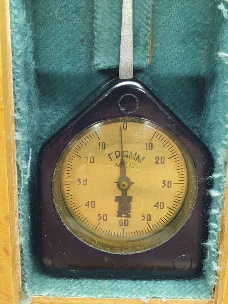Soviet vintage bi-direction needle dynamometer USSR with original box