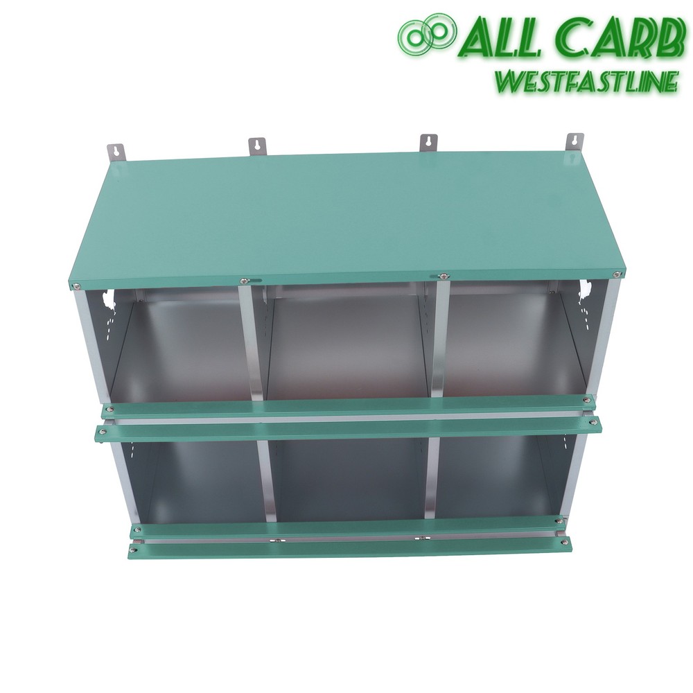 6/8 Compartment Chicken Nesting Boxes Poultry Nest Box Wall Mount For Hens Metal