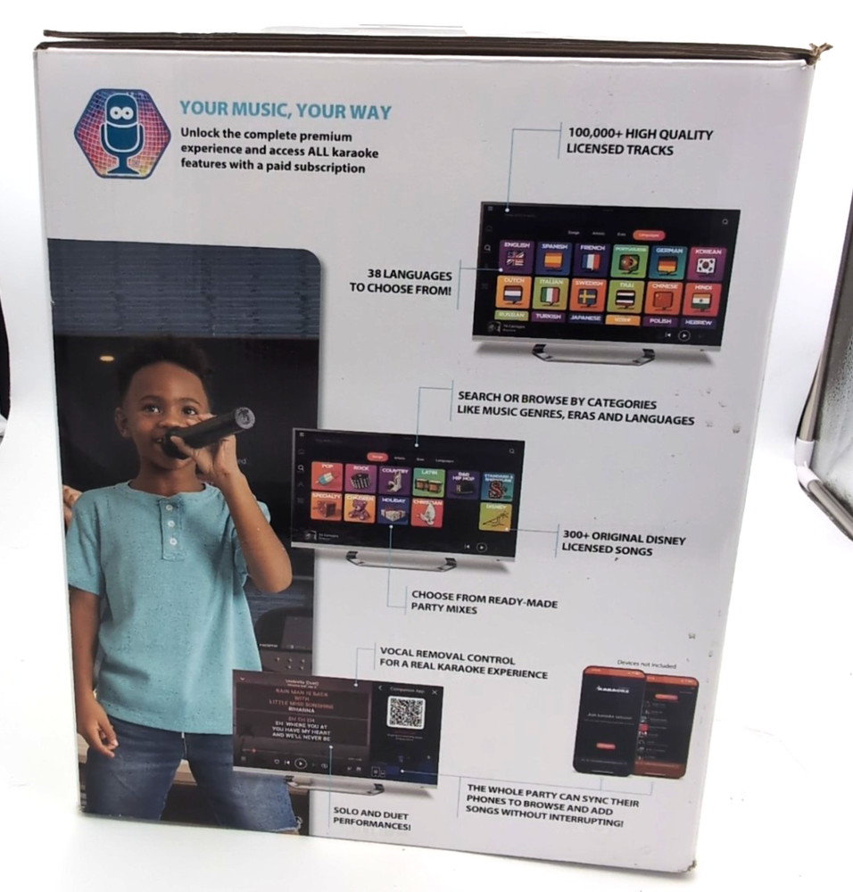 Singing Machine Pulse Premium Wi-Fi Karaoke System 10" Touchscreen Wireless Mics