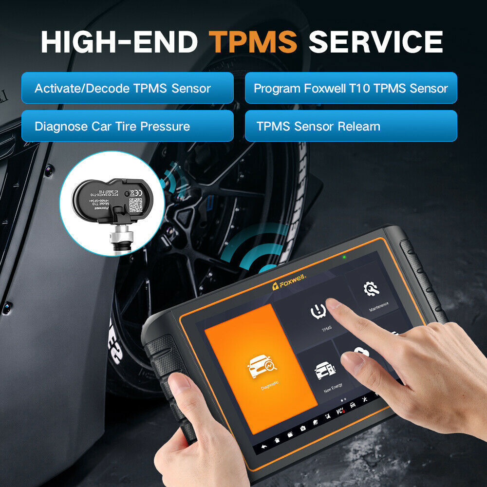 Foxwell NT809 TS Bidirectional Scanner OBD2 TPMS Programmer Tool Code Reader