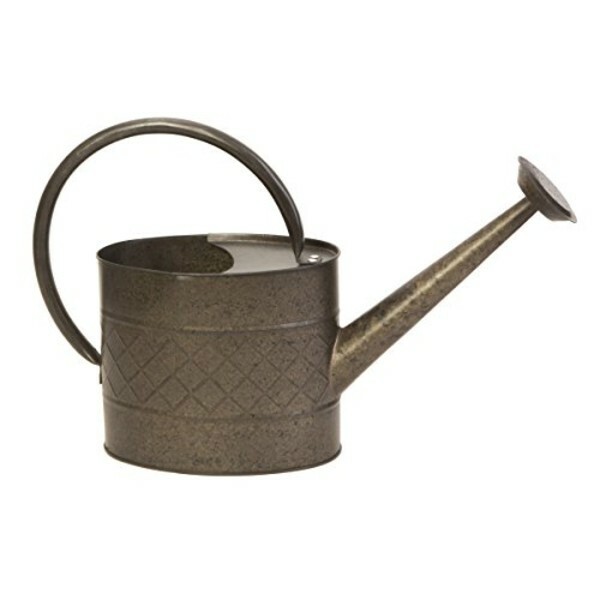 Panacea (#84838) Embossed Watering Can, 1 Gallon, Rustic Embossed, Black