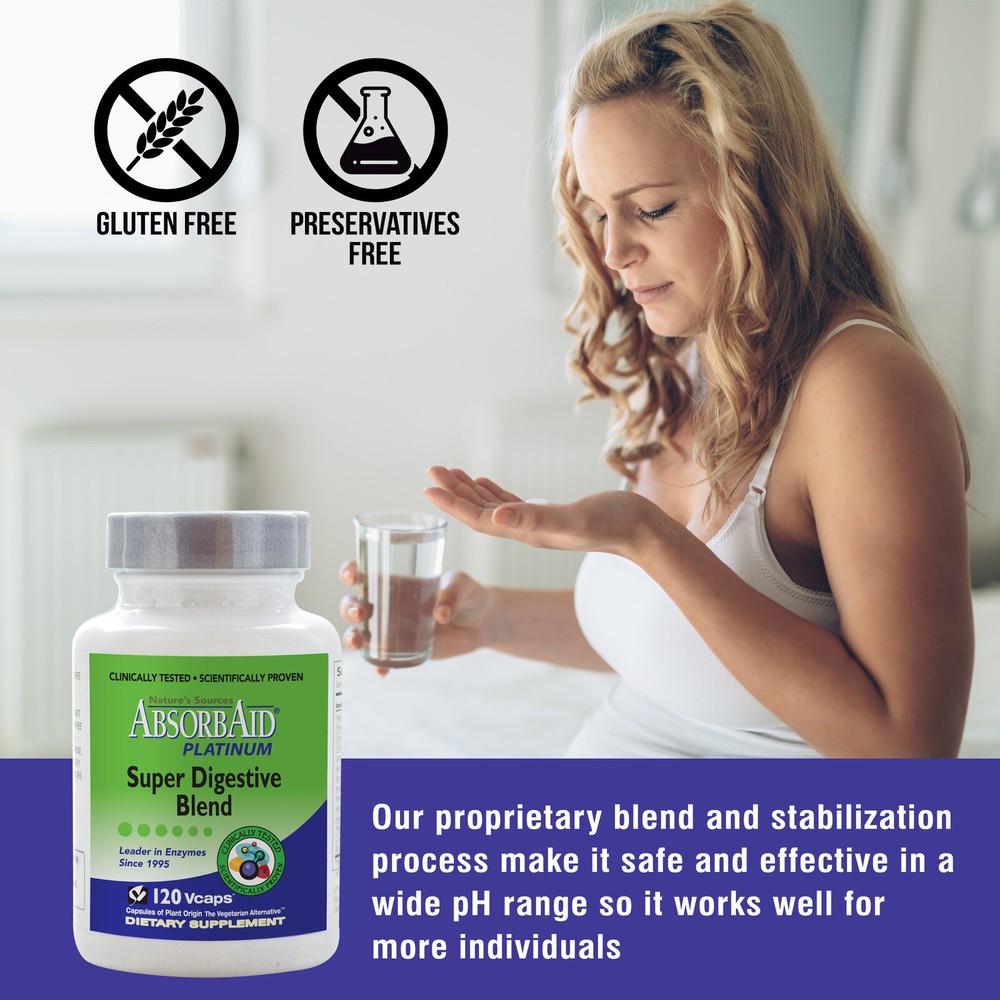 AbsorbAid PLATINUM 120 Digestive Enzyme/Probiotics - Complete Digestive Support!
