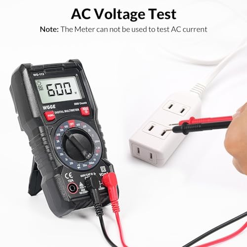 Digital Multimeter with Case, DC AC Voltmeter, Ohm Volt Amp Test Meter and