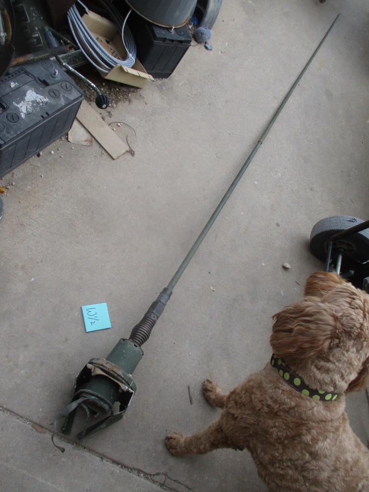 Used Fair Cond 8.5' Whip Antenna & Spring Base AS-3900/VRC, CORRECT for HMMWV